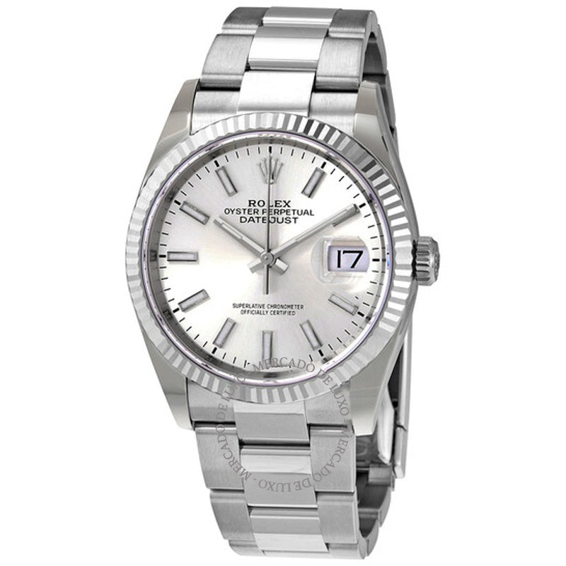 Relógio Oyster Datejust 36 Automático com Mostrador Prateado 36 mm - Mercado de Luxo - O Maior E-Commerce de Bens, Produtos e Serviços de Luxo do Brasil.
