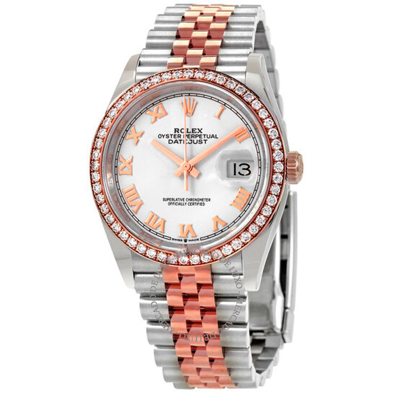 Relógio Datejust 36 automático mostrador branco em aço e ouro Everose 18k Jubilee 36 mm - Mercado de Luxo - O Maior E-Commerce de Bens, Produtos e Serviços de Luxo do Brasil.