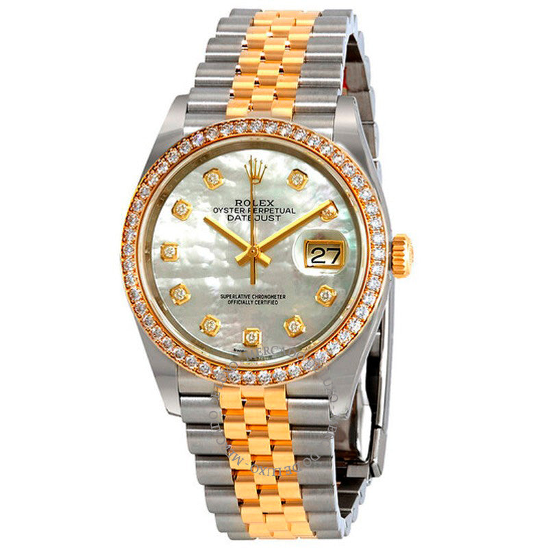 Relógio Jubilee Datejust 36 com mostrador de diamante e madrepérola para mulheres em aço e ouro amarelo 18k 36 mm - Mercado de Luxo - O Maior E-Commerce de Bens, Produtos e Serviços de Luxo do Brasil.