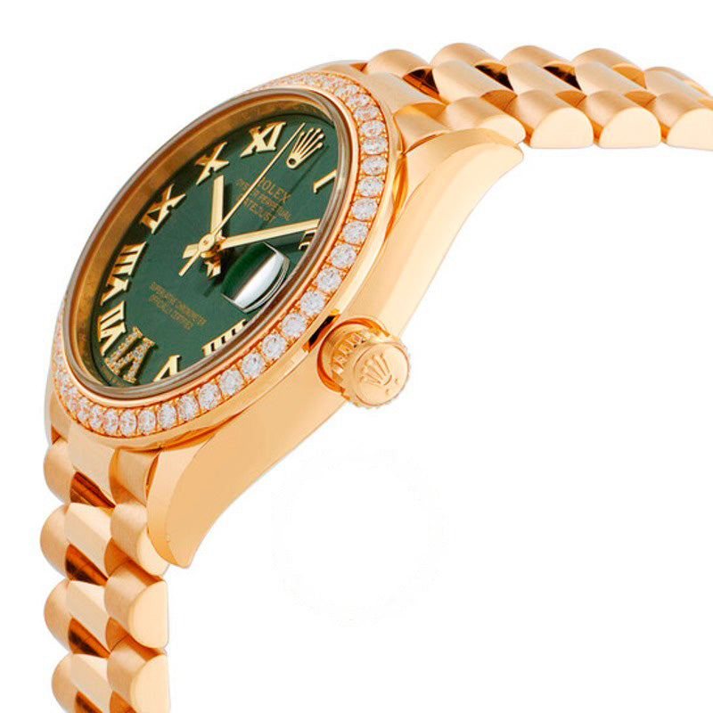 Relógio Datejust Automático Ouro Amarelo 18k Diamante Mostrador Verde Oliva 31 mm - Mercado de Luxo - O Maior E-Commerce de Bens, Produtos e Serviços de Luxo do Brasil.