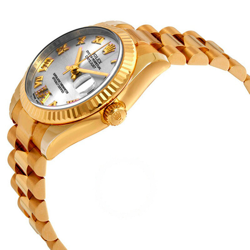 Relógio Datejust Silver Diamond Dial Automático em Ouro Amarelo 18k President 31 mm - Mercado de Luxo - O Maior E-Commerce de Bens, Produtos e Serviços de Luxo do Brasil.