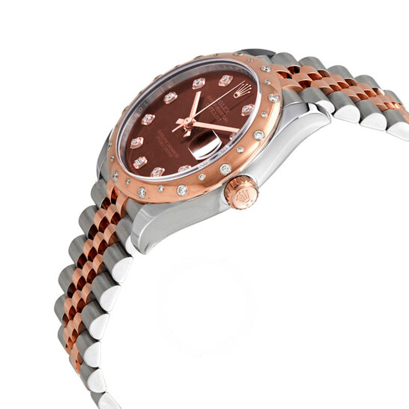 Relógio Datejust 31 Chocolate Diamond Dial Automático em Aço e Ouro Rosa 18k Jubilee 31 mm - Mercado de Luxo - O Maior E-Commerce de Bens, Produtos e Serviços de Luxo do Brasil.