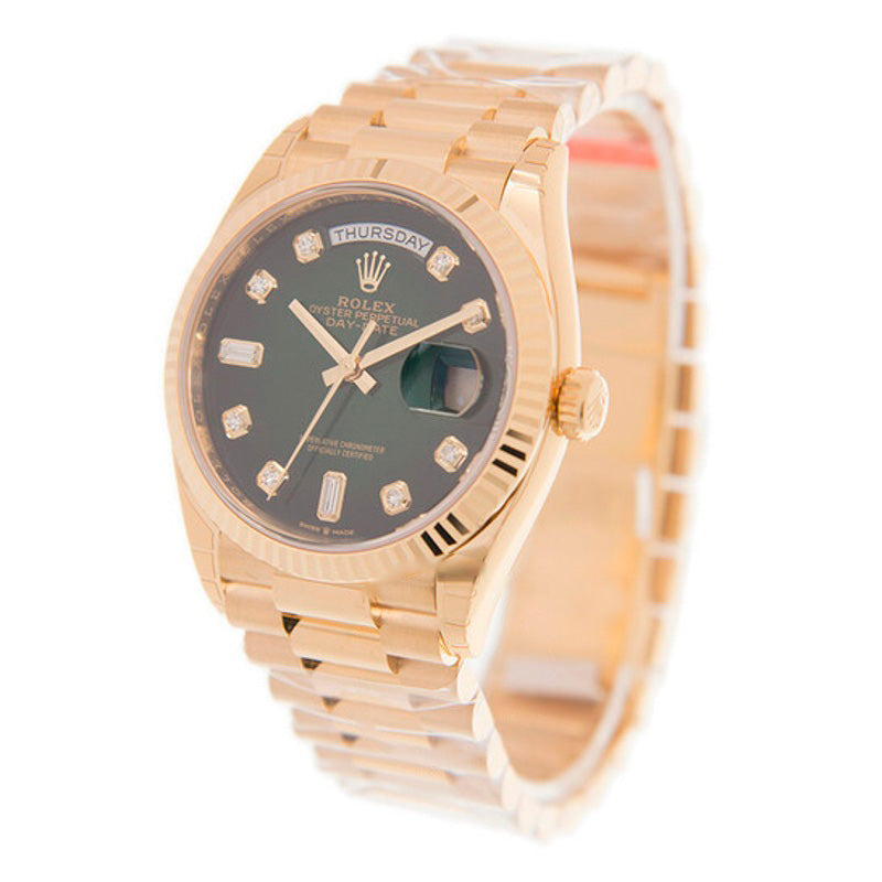Relógio Day-Date President Cronômetro Automático Verde Ombre Diamante 36 mm - Mercado de Luxo - O Maior E-Commerce de Bens, Produtos e Serviços de Luxo do Brasil.