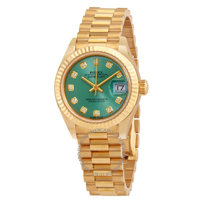 Relógio Lady-Datejust 28 Cronômetro Automático Mostrador Verde Diamante 28 mm - Mercado de Luxo - O Maior E-Commerce de Bens, Produtos e Serviços de Luxo do Brasil.