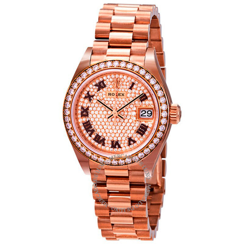 Relógio Lady-Datejust 28 Dial em Ouro Everose 18k Predident  - Mercado de Luxo - O Maior E-Commerce de Bens, Produtos e Serviços de Luxo do Brasil.