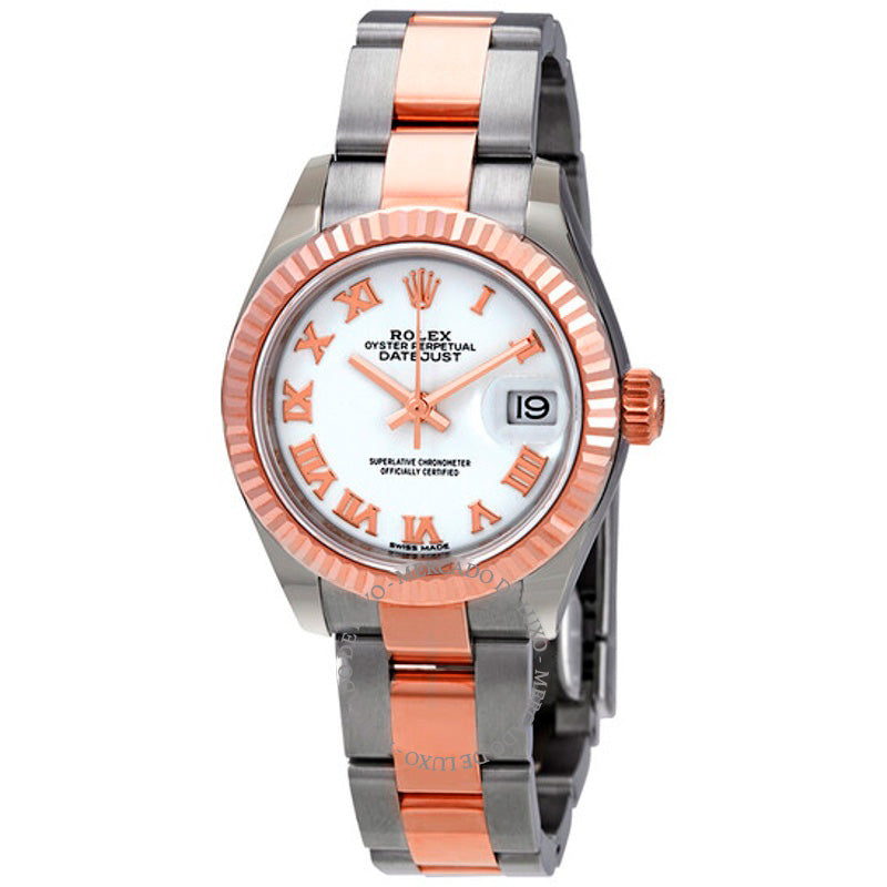Relógio Oyster Lady-Datejust 28 com mostrador branco em aço e ouro Everose 18k  - Mercado de Luxo - O Maior E-Commerce de Bens, Produtos e Serviços de Luxo do Brasil.