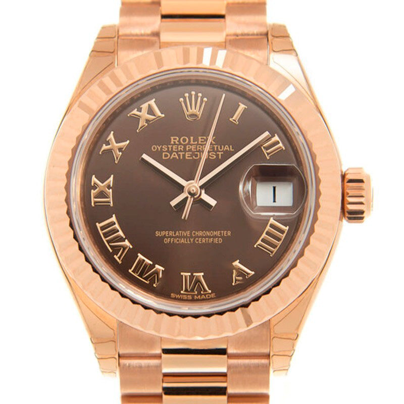 Relógio Lady Datejust Ouro Rosa 18k Automático Mostrador Marrom 28 mm - Mercado de Luxo - O Maior E-Commerce de Bens, Produtos e Serviços de Luxo do Brasil.
