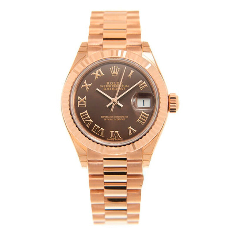 Relógio Lady Datejust Ouro Rosa 18k Automático Mostrador Marrom 28 mm - Mercado de Luxo - O Maior E-Commerce de Bens, Produtos e Serviços de Luxo do Brasil.
