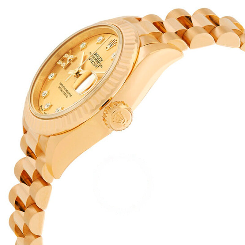 Relógio Lady Datejust Automático Diamante Mostrador Champanhe  - Mercado de Luxo - O Maior E-Commerce de Bens, Produtos e Serviços de Luxo do Brasil.