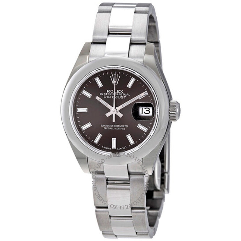 Relógio Oyster Lady Datejust Automático Mostrador Cinza 28 mm - Mercado de Luxo - O Maior E-Commerce de Bens, Produtos e Serviços de Luxo do Brasil.