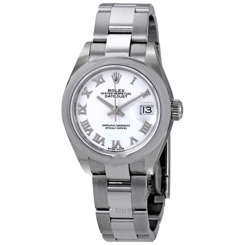 Relógio Oyster Lady Datejust Automático Mostrador Branco 28 mm - Mercado de Luxo - O Maior E-Commerce de Bens, Produtos e Serviços de Luxo do Brasil.