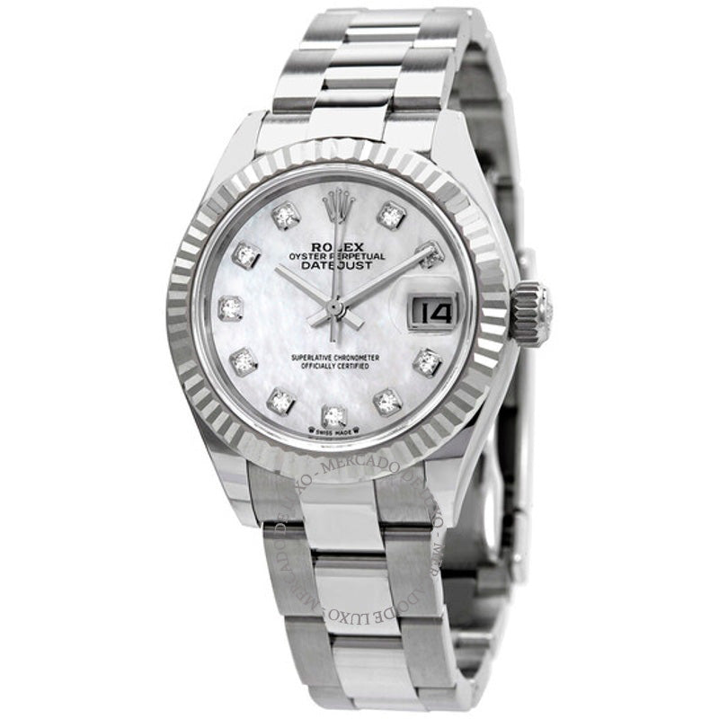 Relógio Oyster Lady Datejust Automático Madrepérola Mostrador de Diamante 28 mm - Mercado de Luxo - O Maior E-Commerce de Bens, Produtos e Serviços de Luxo do Brasil.