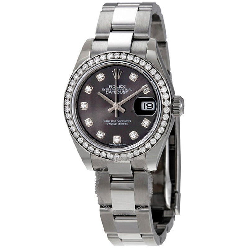 Relógio Oyster Lady Datejust Automático Cinza com Mostrador de Diamante 28 mm - Mercado de Luxo - O Maior E-Commerce de Bens, Produtos e Serviços de Luxo do Brasil.
