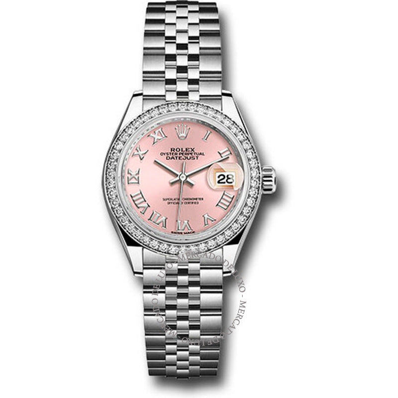 Relógio Lady Datejust Automático Rosa com Mostrador Jubilee 28 mm - Mercado de Luxo - O Maior E-Commerce de Bens, Produtos e Serviços de Luxo do Brasil.