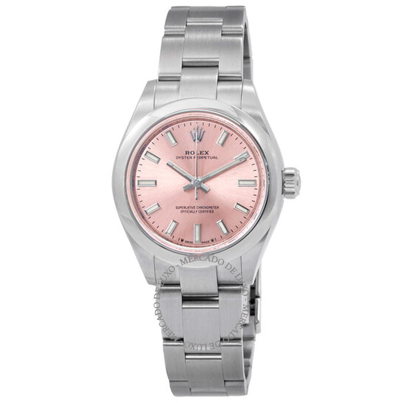 Relógio Oyster Perpetual 28 Cronômetro Automático Mostrador Rosa  - Mercado de Luxo - O Maior E-Commerce de Bens, Produtos e Serviços de Luxo do Brasil.
