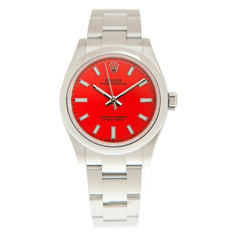 Relógio Oyster Perpetual 31 Coral Red Dial Automático 31 mm - Mercado de Luxo - O Maior E-Commerce de Bens, Produtos e Serviços de Luxo do Brasil.