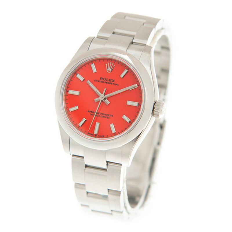 Relógio Oyster Perpetual 31 Coral Red Dial Automático 31 mm - Mercado de Luxo - O Maior E-Commerce de Bens, Produtos e Serviços de Luxo do Brasil.