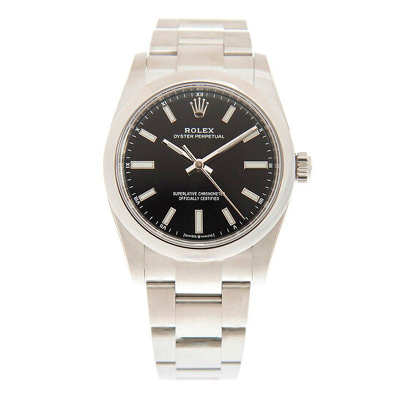 Relógio Oyster Perpetual 34 Cronômetro Automático Mostrador Preto 34 mm - Mercado de Luxo - O Maior E-Commerce de Bens, Produtos e Serviços de Luxo do Brasil.