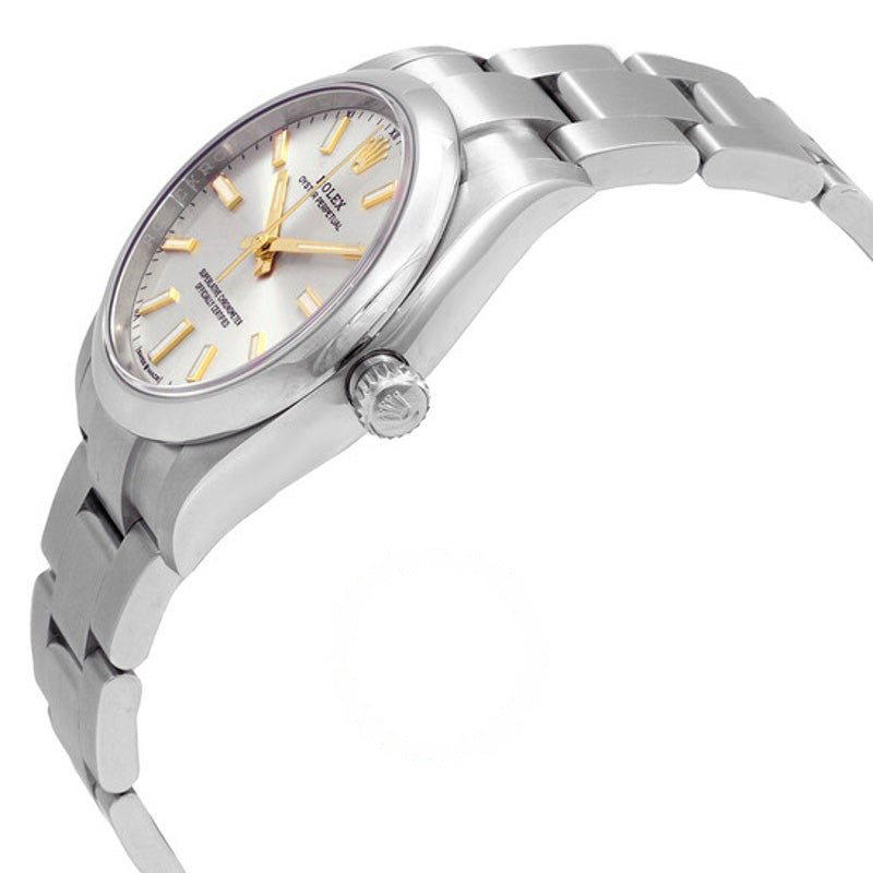 Relógio Oyster Perpetual 34 Cronômetro Automático Mostrador Prateado 34 mm - Mercado de Luxo - O Maior E-Commerce de Bens, Produtos e Serviços de Luxo do Brasil.