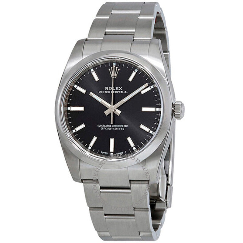 Relógio Oyster Perpetual Automático Mostrador Preto  - Mercado de Luxo - O Maior E-Commerce de Bens, Produtos e Serviços de Luxo do Brasil.