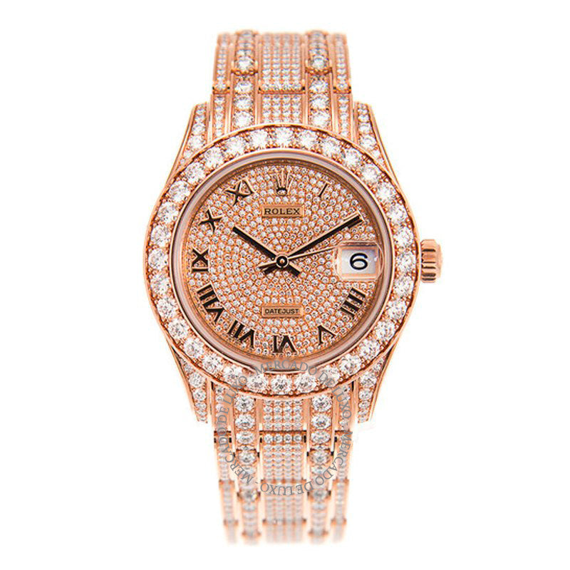 Relógio Pearlmaster 34 Ouro Rosa com Pavimento de Diamantes 81405 rbr 34 mm - Mercado de Luxo - O Maior E-Commerce de Bens, Produtos e Serviços de Luxo do Brasil.