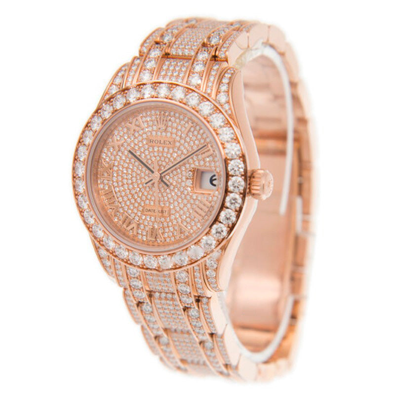 Relógio Pearlmaster 34 Ouro Rosa com Pavimento de Diamantes 81405 rbr 34 mm - Mercado de Luxo - O Maior E-Commerce de Bens, Produtos e Serviços de Luxo do Brasil.