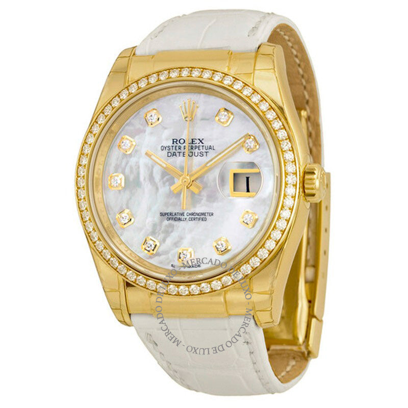 Relógio Datejust Mostrador Madrepérola Ouro Amarelo 18kt 1 36 mm - Mercado de Luxo - O Maior E-Commerce de Bens, Produtos e Serviços de Luxo do Brasil.