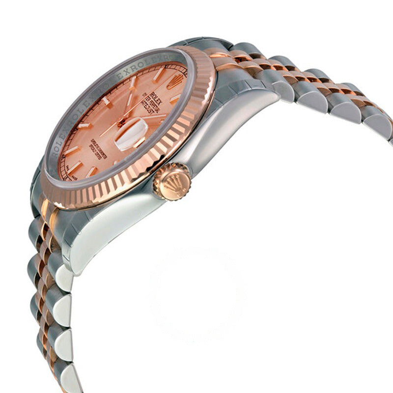 Relógio Oyster Perpetual Datejust 36 Mostrador Champagne Rosa Aço Inoxidável e Pulseira Jubilee em Ouro Everose 18K Automático 36 mm - Mercado de Luxo - O Maior E-Commerce de Bens, Produtos e Serviços de Luxo do Brasil.