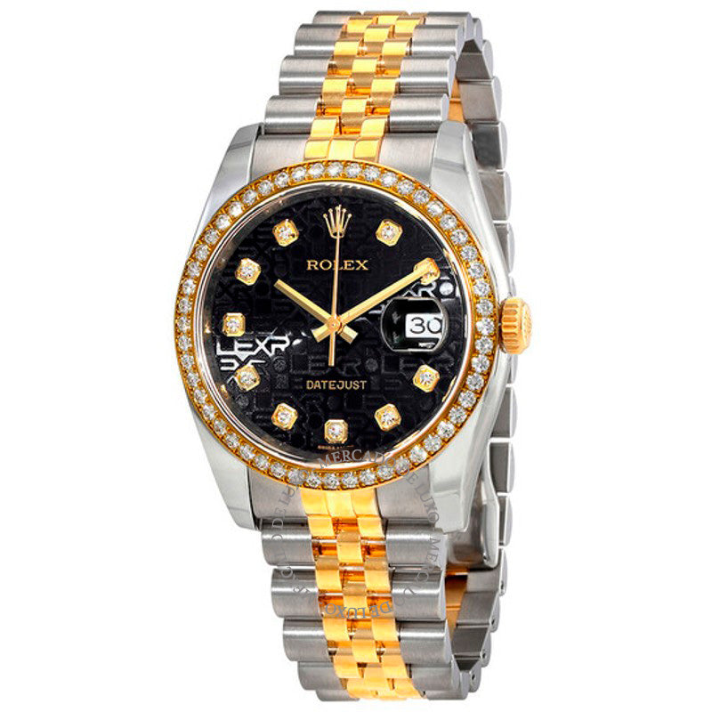 Relógio Datejust Mostrador Preto Ouro Amarelo 18 Quilates e Aço Inoxidável 36 mm - Mercado de Luxo - O Maior E-Commerce de Bens, Produtos e Serviços de Luxo do Brasil.