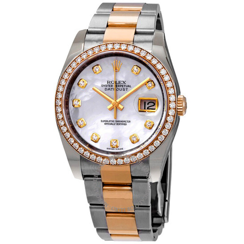 Relógio Oyster Perpetual Datejust 36 Mostrador em Madrepérola Aço Inoxidável e Pulseira em Ouro Amarelo 18K Automático 36 mm - Mercado de Luxo - O Maior E-Commerce de Bens, Produtos e Serviços de Luxo do Brasil.