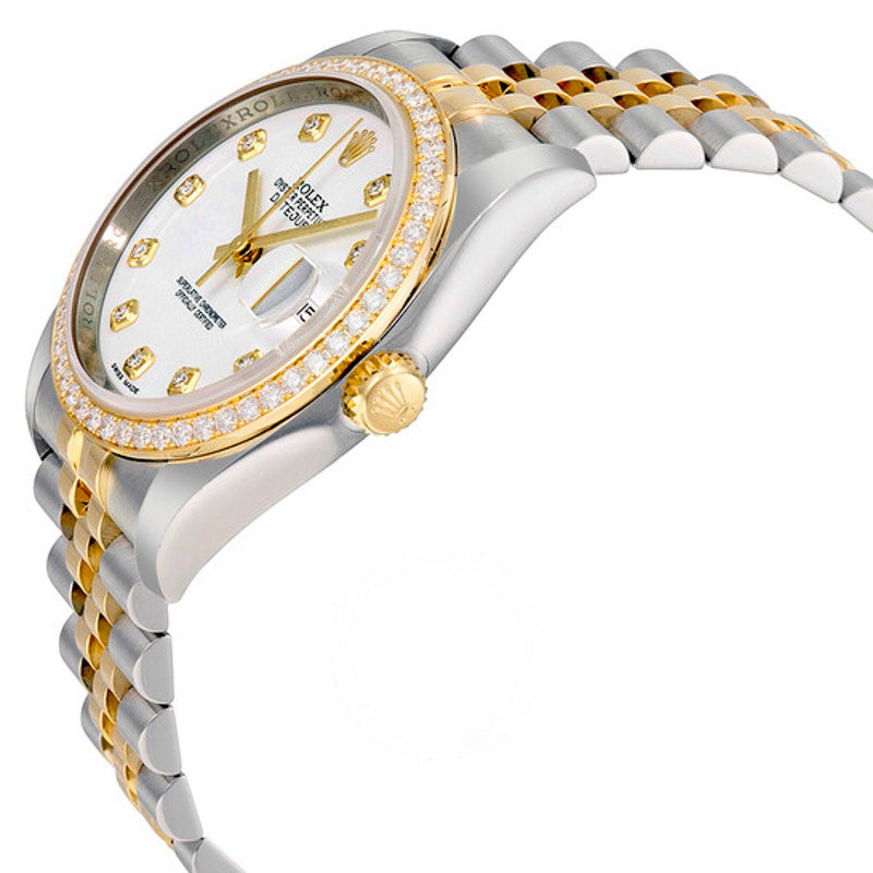 Relógio Oyster Perpetual Datejust 36 Mostrador Branco Aço Inoxidável e Pulseira Jubilee em Ouro Amarelo 18K Automático 36 mm - Mercado de Luxo - O Maior E-Commerce de Bens, Produtos e Serviços de Luxo do Brasil.