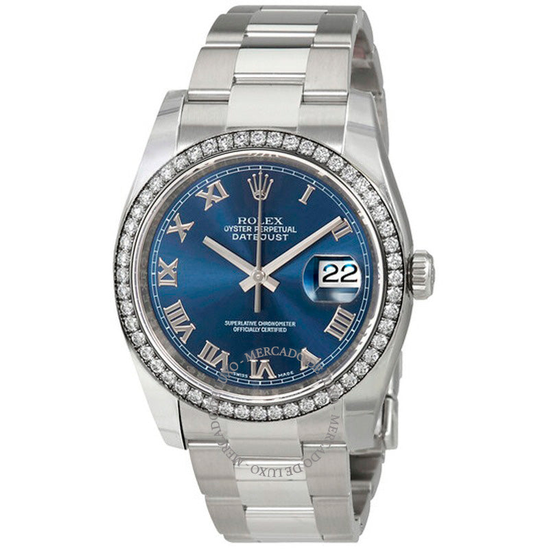 Relógio Oyster Perpetual Datejust 36 Mostrador Azul Pulseira de Aço Inoxidável Automático  - Mercado de Luxo - O Maior E-Commerce de Bens, Produtos e Serviços de Luxo do Brasil.
