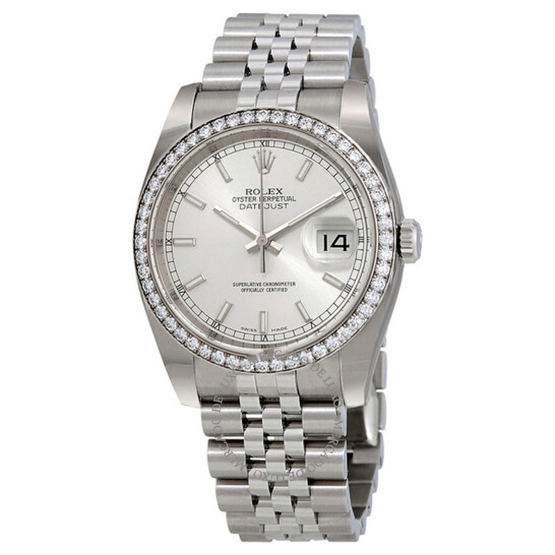 Relógio Oyster Perpetual Datejust 36 Mostrador prateado Aço inoxidável Pulseira Jubilee Automático  - Mercado de Luxo - O Maior E-Commerce de Bens, Produtos e Serviços de Luxo do Brasil.