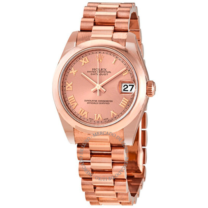 Relógio Oyster Perpetual Datejust Rosa Mostrador Automático Ouro Everose 18 Quilates 31 mm - Mercado de Luxo - O Maior E-Commerce de Bens, Produtos e Serviços de Luxo do Brasil.
