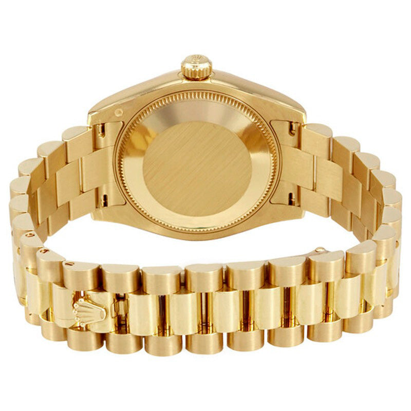 Relógio Datejust President em ouro amarelo 18K com mostrador de diamante e madrepérola preta  - Mercado de Luxo - O Maior E-Commerce de Bens, Produtos e Serviços de Luxo do Brasil.