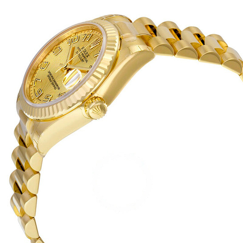 Relógio Lady-Datejust 31 Champagne Mostrador Círculo Concêntrico Ouro Amarelo 18K Presidente Automático 31 mm - Mercado de Luxo - O Maior E-Commerce de Bens, Produtos e Serviços de Luxo do Brasil.