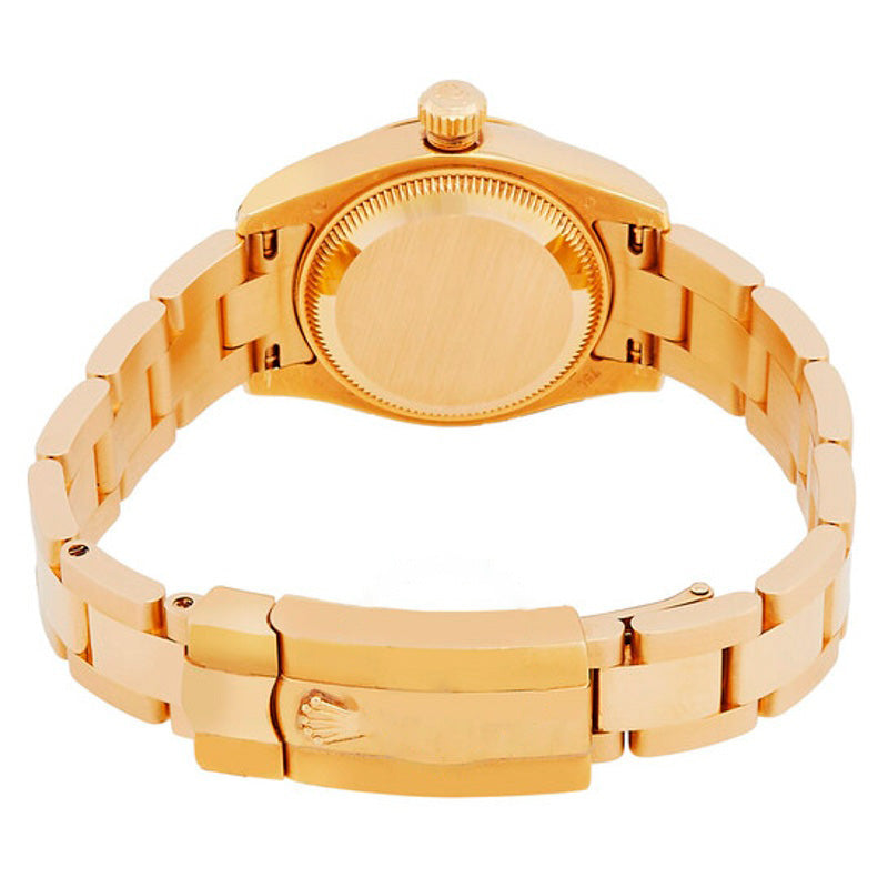 Relógio Lady Datejust Champagne com mostrador romano e moldura abobadada caixa em ouro amarelo 18k e pulseira Oyster 26 mm - Mercado de Luxo - O Maior E-Commerce de Bens, Produtos e Serviços de Luxo do Brasil.