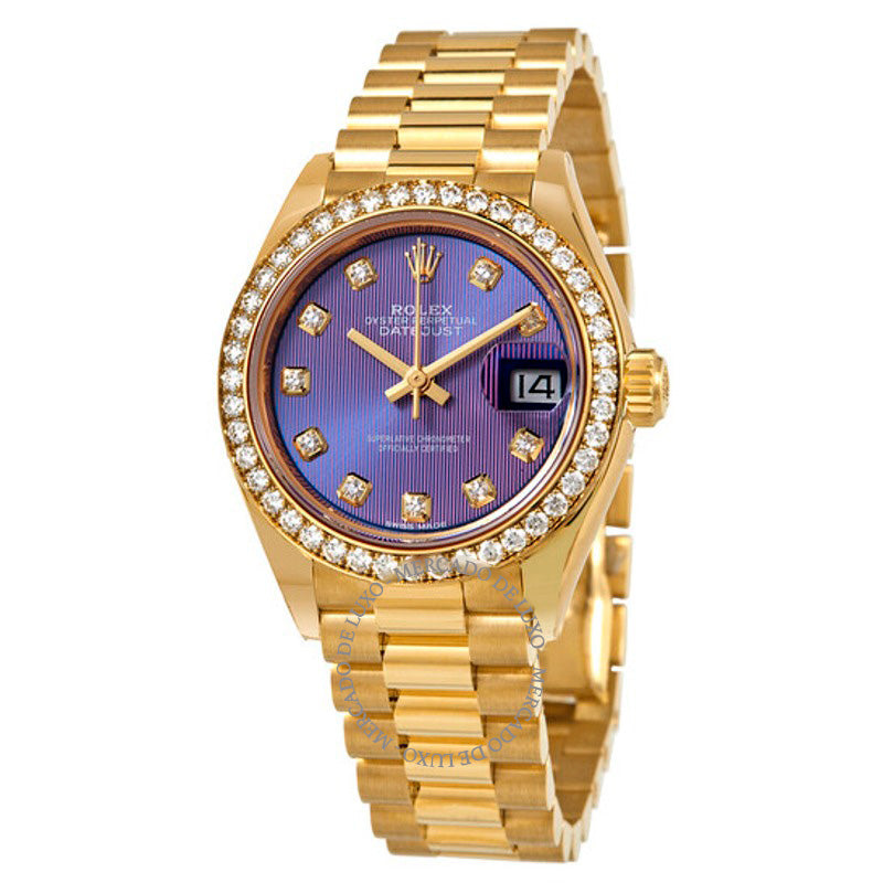 Relógio Lady-Datejust Lavender Diamond Dial em ouro amarelo 18 quilates  - Mercado de Luxo - O Maior E-Commerce de Bens, Produtos e Serviços de Luxo do Brasil.