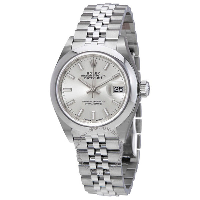 Relógio Lady-Datejust Jubilee Automático com Mostrador Prateado 28 mm - Mercado de Luxo - O Maior E-Commerce de Bens, Produtos e Serviços de Luxo do Brasil.