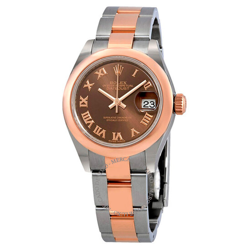 Relógio Datejust Chocolate Dial Automático Oyster em Ouro Everose 18K 28 mm - Mercado de Luxo - O Maior E-Commerce de Bens, Produtos e Serviços de Luxo do Brasil.