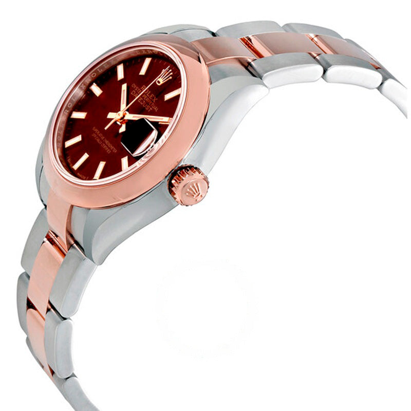 Relógio Oyster Lady Datejust com mostrador chocolate em aço e ouro Everose 18K 28 mm - Mercado de Luxo - O Maior E-Commerce de Bens, Produtos e Serviços de Luxo do Brasil.