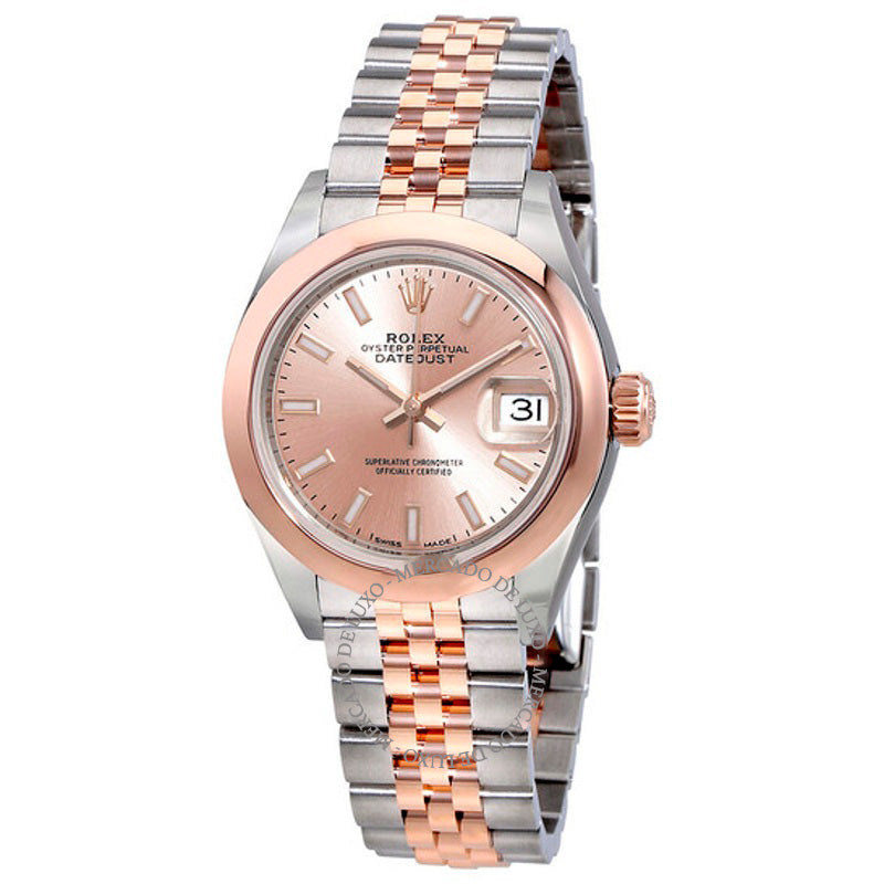 Relógio Lady Datejust 28 Sundust com mostrador em aço e ouro Everose 18K 28 mm - Mercado de Luxo - O Maior E-Commerce de Bens, Produtos e Serviços de Luxo do Brasil.