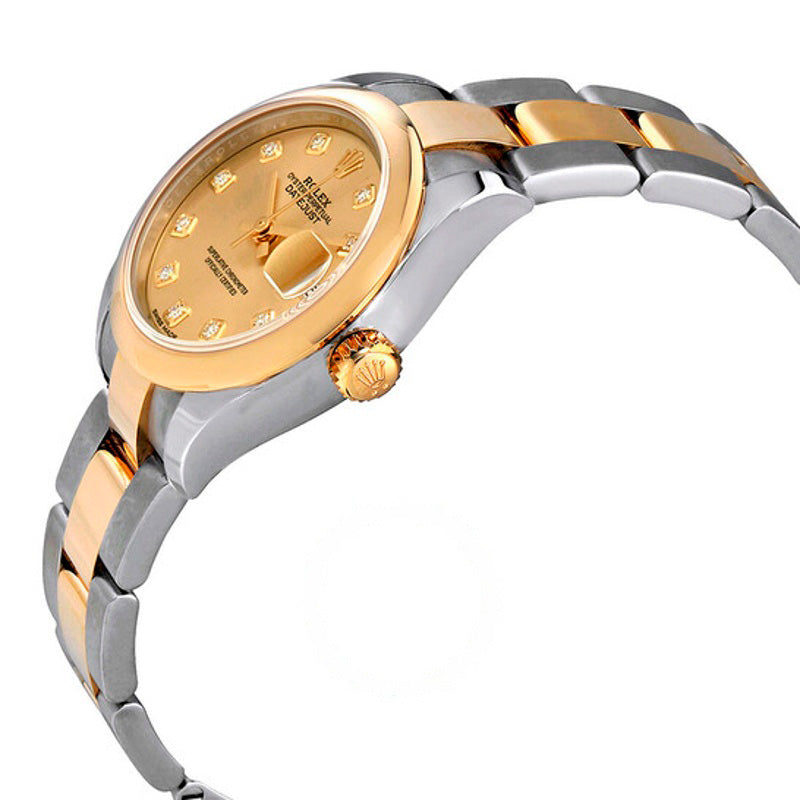 Relógio Oyster Lady Datejust 28 Champagne com Mostrador de Diamante 28 mm - Mercado de Luxo - O Maior E-Commerce de Bens, Produtos e Serviços de Luxo do Brasil.