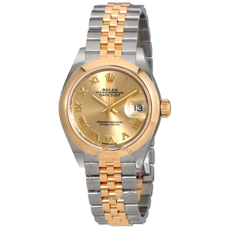 Relógio Lady Datejust 28 com mostrador champanhe e automático em dois tons Jubilee 28 mm - Mercado de Luxo - O Maior E-Commerce de Bens, Produtos e Serviços de Luxo do Brasil.