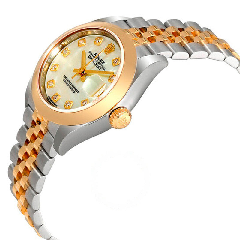Relógio Lady Datejust Jubilee em aço com madrepérola e diamantes e ouro amarelo 18K 28 mm - Mercado de Luxo - O Maior E-Commerce de Bens, Produtos e Serviços de Luxo do Brasil.