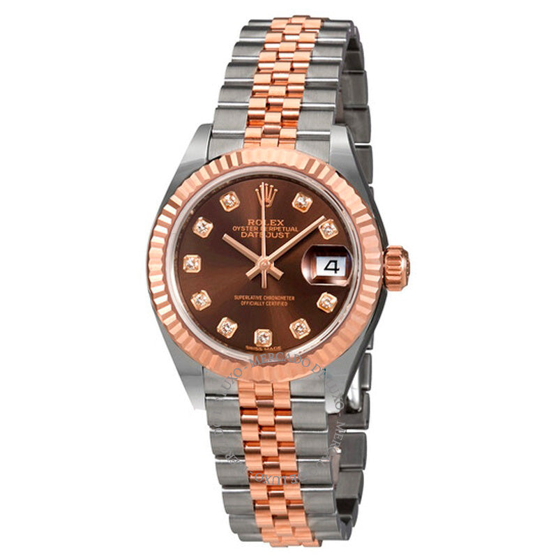 Relógio Lady Datejust Chocolate Diamond Dial Automático 28 mm - Mercado de Luxo - O Maior E-Commerce de Bens, Produtos e Serviços de Luxo do Brasil.