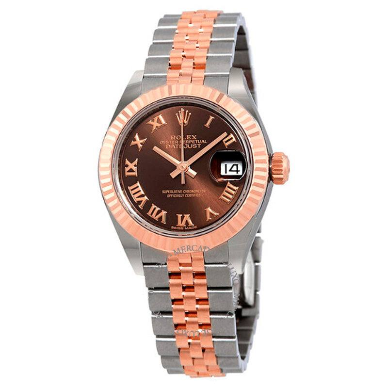 Relógio automático Lady Datejust com mostrador chocolate e diamantes 28 mm - Mercado de Luxo - O Maior E-Commerce de Bens, Produtos e Serviços de Luxo do Brasil.