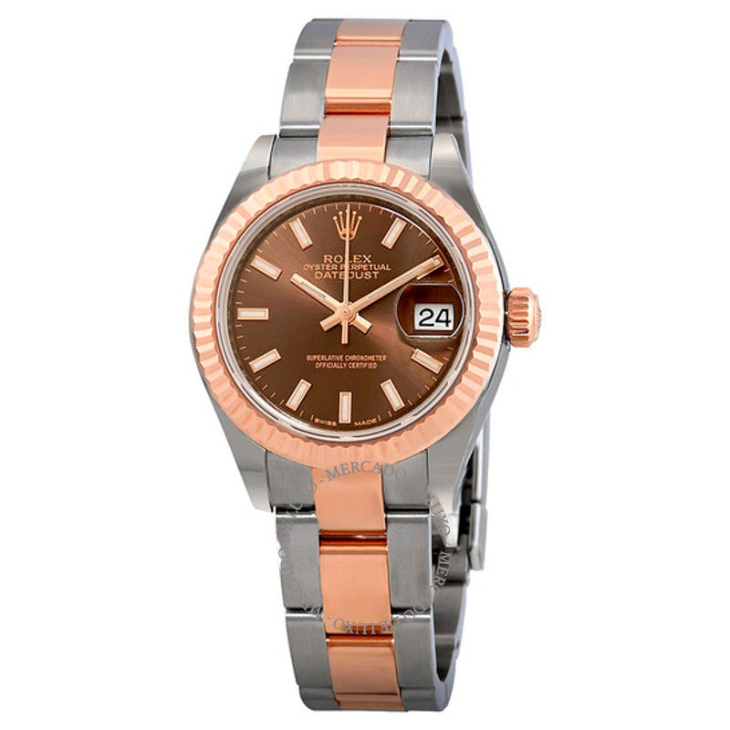 Relógio Datejust Chocolate Dial em Aço e Ouro Everose 18K 28 mm - Mercado de Luxo - O Maior E-Commerce de Bens, Produtos e Serviços de Luxo do Brasil.