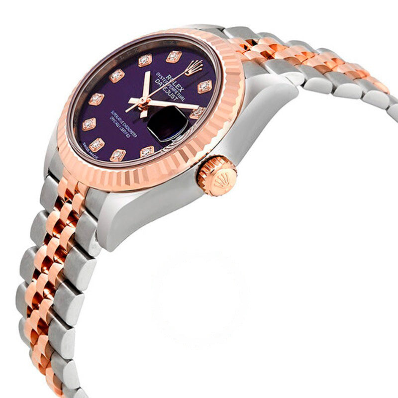 Relógio Lady-Datejust Aubergine Diamond Dial Automático 28 mm - Mercado de Luxo - O Maior E-Commerce de Bens, Produtos e Serviços de Luxo do Brasil.