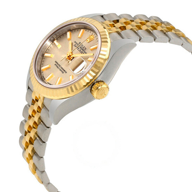 Relógio automático Lady Datejust com mostrador champanhe em aço e ouro amarelo 18K 28 mm - Mercado de Luxo - O Maior E-Commerce de Bens, Produtos e Serviços de Luxo do Brasil.